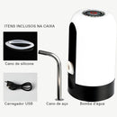 Bomba Elétrica Universal com Carregamento USB para Galão Garrafão de Água Bebedouro Recarregável Galão Preto Branco
